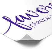 Eenvoudige gunsten | Electric Grape Paarse elke ge Poster (Hoek)