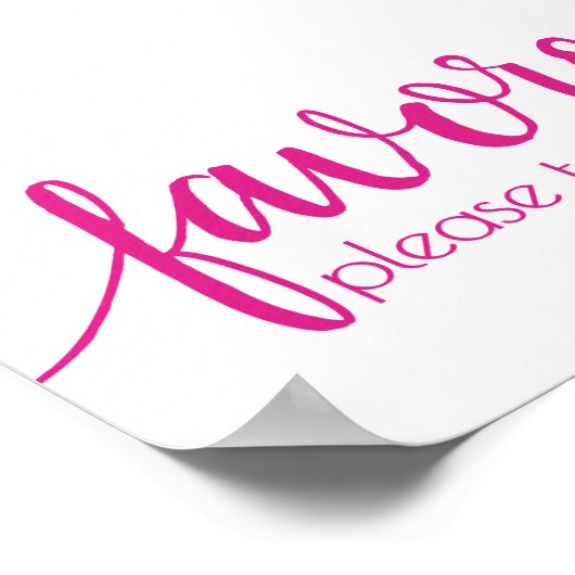 Eenvoudige gunsten | Heet Roze Huwelijkspartij Eve Poster (Hoek)