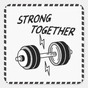Eenvoudige Gym / Fitness zweten nu later schijne Vierkante Sticker