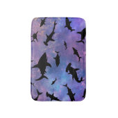 Eenvoudige haai vis kaken walvis oceaan galaxy pat badmat (Voorkant Verticaal)