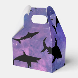 Eenvoudige haai vis kaken walvis oceaan galaxy pat bedankdoosjes