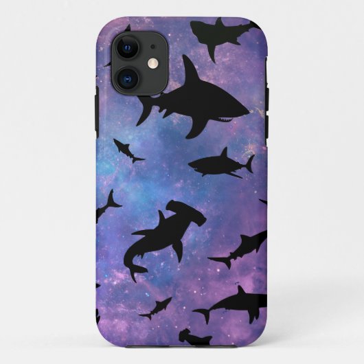 Eenvoudige haai vis kaken walvis oceaan galaxy pat Case-Mate iPhone case (Achterkant)