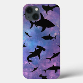 Eenvoudige haai vis kaken walvis oceaan galaxy pat Case-Mate iPhone case