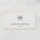 Eenvoudige Haarstylist Barber Schaar Logo Visitekaartje (Voorkant)