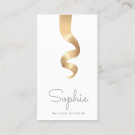 Eenvoudige Hair Curl Salon Haarstylist Visitekaartje