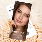 Eenvoudige Hair Salon Foto QR Code prijslijst Reclamekaart