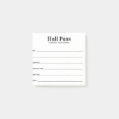 Eenvoudige Hall Pass Post-it® Notes (Voorkant)