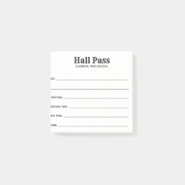 Eenvoudige Hall Pass Post-it® Notes