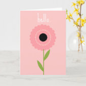 Eenvoudige Hallo Kaart (Gele Bloem)