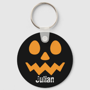 Eenvoudige Halloween Dag Jack-o-Lantern Pompoennaa Sleutelhanger