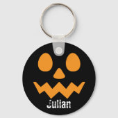 Eenvoudige Halloween Dag Jack-o-Lantern Pompoennaa Sleutelhanger (Achterkant)