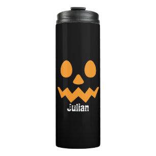 Eenvoudige Halloween Dag Jack-o-Lantern Pompoennaa Thermosbeker