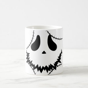Eenvoudige Halloween jack-o-lantaarn pompoen gezic Koffiemok