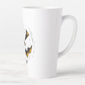 Eenvoudige Halloween jack-o-lantaarn pompoen gezic Latte Mok (Rechts)