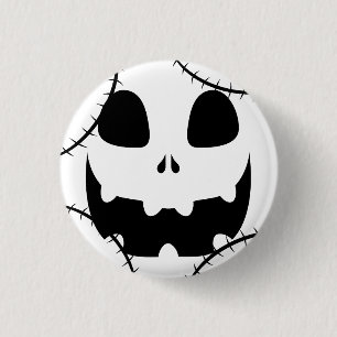 Eenvoudige Halloween jack-o-lantaarn pompoen gezic Ronde Button 3,2 Cm