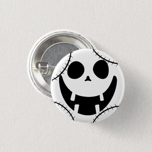 Eenvoudige Halloween jack-o-lantaarn pompoen gezic Ronde Button 3,2 Cm (Voorkant /achterkant)