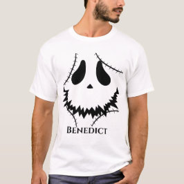 Eenvoudige Halloween jack-o-lantaarn pompoen gezic T-shirt