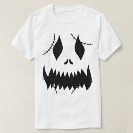 Eenvoudige Halloween jack-o-lantaarn pompoen gezic T-shirt