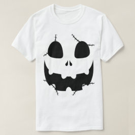 Eenvoudige Halloween jack-o-lantaarn pompoen gezic T-shirt