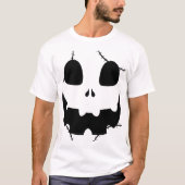 Eenvoudige Halloween jack-o-lantaarn pompoen gezic T-shirt (Voorkant)