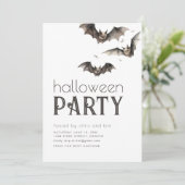 Eenvoudige Halloween Party uitnodiging (Staand voorkant)