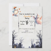 Eenvoudige Halloween Party Uitnodiging - Vriendeli (Voorkant)