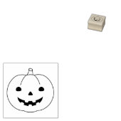 Eenvoudige Halloween pompoen 1x1 Rubberstempel (Gestempeld)