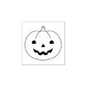 Eenvoudige Halloween pompoen 1x1 Rubberstempel (Afrduk)