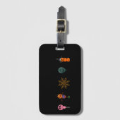 Eenvoudige Halloween Pompoen gezicht spook enge pa Bagagelabel (Voorkant (verticaal))