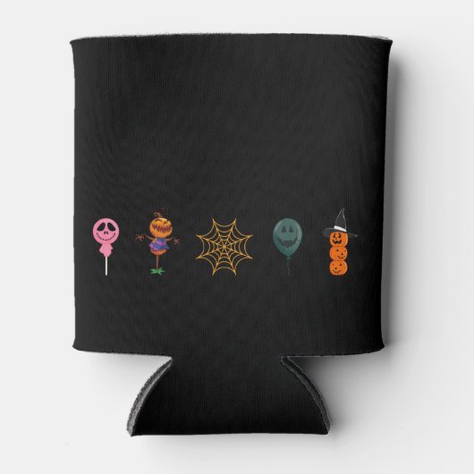 Eenvoudige Halloween Pompoen gezicht spook enge pa Blikjeskoeler (Voorkant)