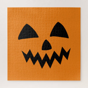 Eenvoudige Halloween Pompoen gezicht spook enge pa Legpuzzel