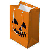 Eenvoudige Halloween Pompoen gezicht spook enge pa Medium Cadeauzakje (Voorkant Gekanteld)