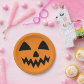 Eenvoudige Halloween Pompoen gezicht spook enge pa Papieren Bordje (Feest)
