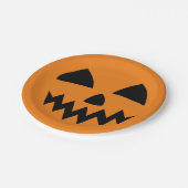 Eenvoudige Halloween Pompoen gezicht spook enge pa Papieren Bordje (Gekanteld)