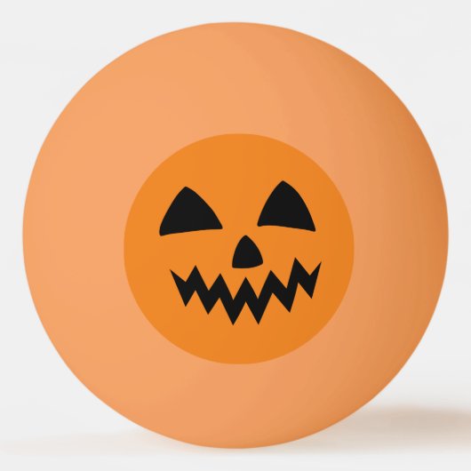 Eenvoudige Halloween Pompoen gezicht spook enge pa Pingpongbal (Voorkant)