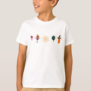 Eenvoudige Halloween Pompoen gezicht spook enge pa T-shirt