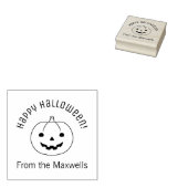 Eenvoudige Halloween pompoenboog bericht Rubberstempel (Gestempeld)