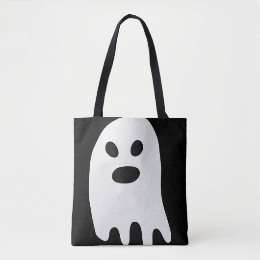 Eenvoudige Halloween White Ghost Tote Bag (Voorkant)