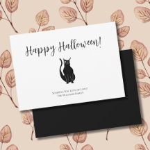 Eenvoudige Halloween zwarte kat illustratie