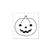 Eenvoudige Halloweenpompoen 1x1 Rubberstempel (Afrduk)