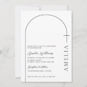 Eenvoudige halve boog kruisdoop kaart (Voorkant)