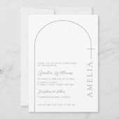 Eenvoudige halve boog kruiswijze doop kaart (Voorkant)