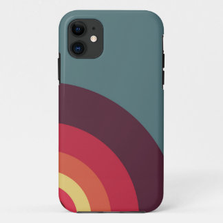 Eenvoudige halve cirkel regenboog iPhone hoesje