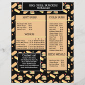 Eenvoudige hamburger menu BBQ-grillrestaurant (Voorkant)