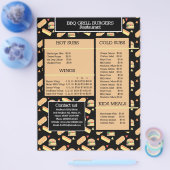 Eenvoudige hamburger menu BBQ-grillrestaurant (Enkel)