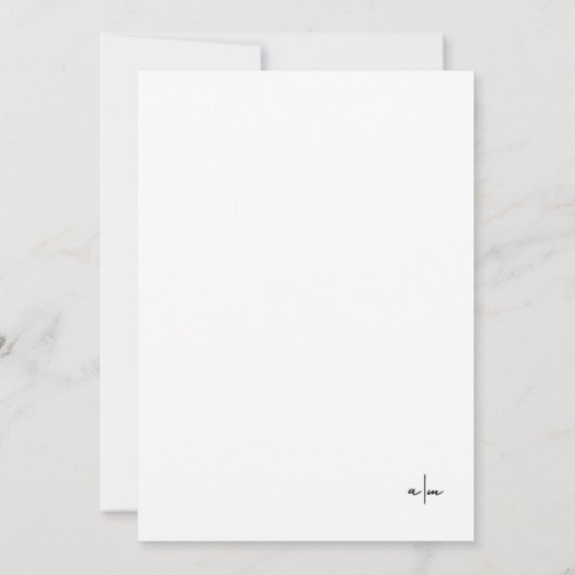 Eenvoudige hand getrokken bruiloft Opslaan van de  Save The Date (Achterkant)