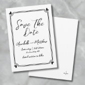 Eenvoudige hand getrokken bruiloft Opslaan van de  Save The Date