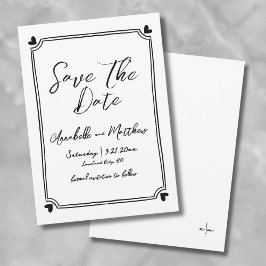 Eenvoudige hand getrokken bruiloft Opslaan van de Save The Date