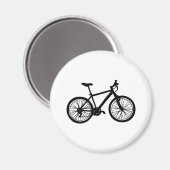 Eenvoudige hand getrokken doodle van fiets in zwar magneet (Voorkant / Achterkant)
