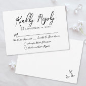 Eenvoudige hand getrokken eigenzinnige grillige br RSVP kaartje